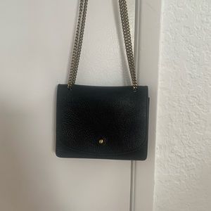 Madewell Leather Crossbody Black Chain
